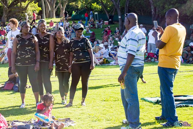 Unsurprisingly so many were wearing camouflage. The crowd made up of all age groups and colours.