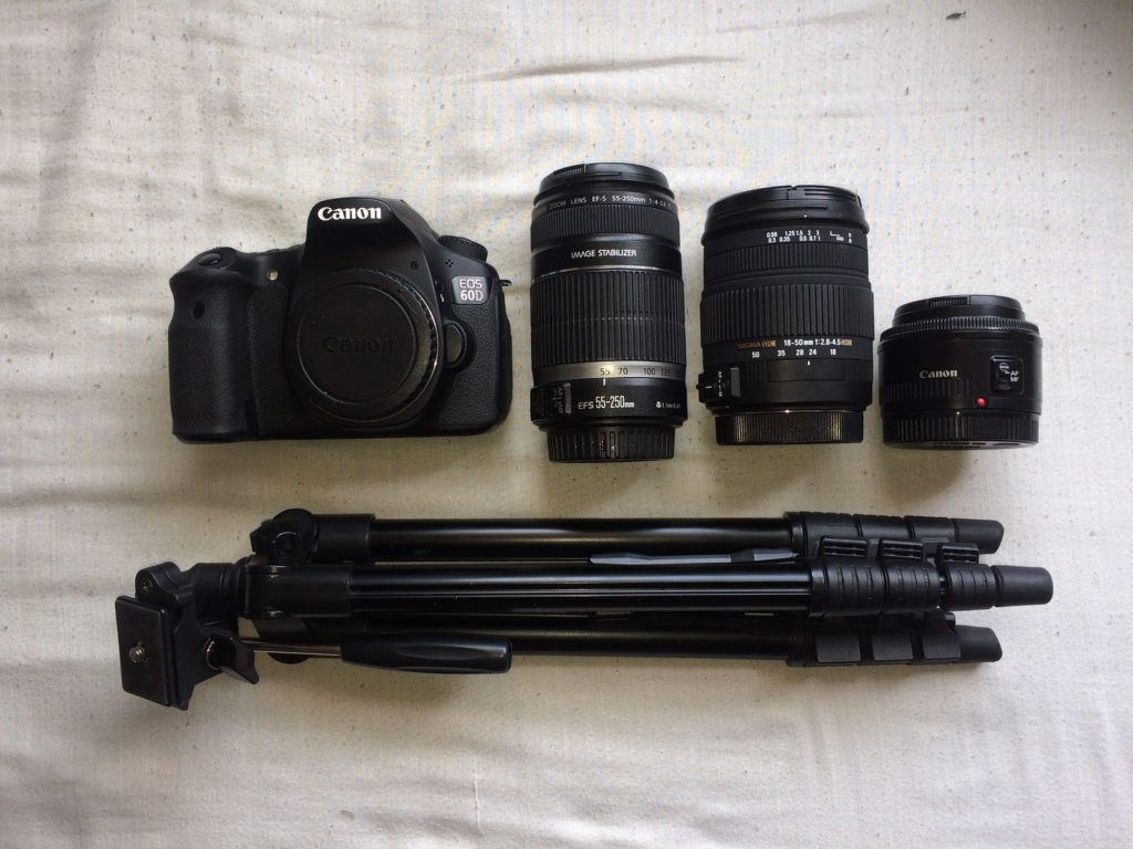 Equipment I used on my short tour of Mutare.
